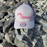 Grey/White Mesh Hat W/Pink Urban Camo