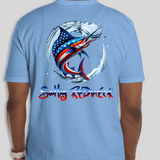 American Flag Marlin Short Sleeve Tee