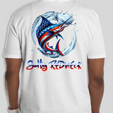 American Flag Marlin Short Sleeve Tee